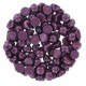 Czech 2-hole Cabochon beads 6mm Alabaster Pastel Burgundy
